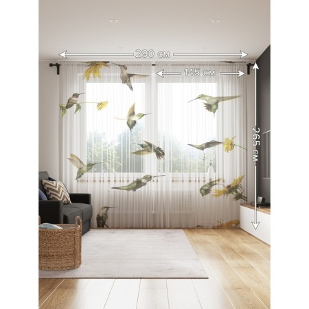 Photo "Life of Hummingbirds", size 145x265 cm, 2 pcs-1