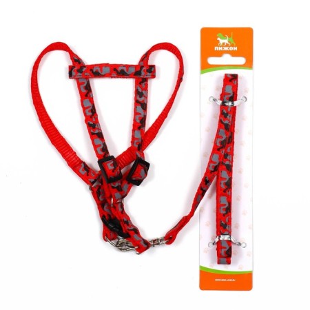 The stolen set "Militari", leash 120 x 1 cm, OG 23-35 cm, red-6
