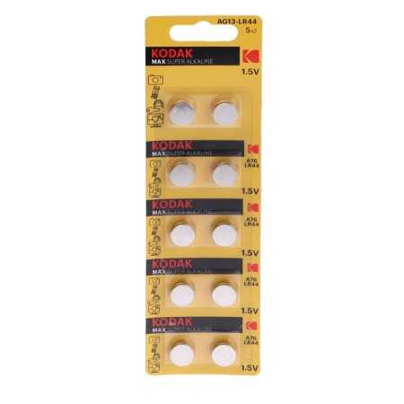Alkalin battery Kodak, AG13 (G13, 357, LR1154, LR44) -10BL, 1.5V, blister, 10 pcs.