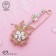 Pin "Flower" openwork composition, 8 cm, white color in gold