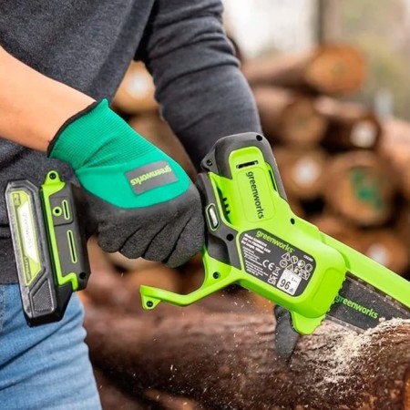 DRAILLY DREE BATCOMAL GREENWORKS G24MCS10, without battery/ZU, 24 V, 1/4 ", 1.1 mm, brush-3