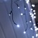 Garland "fringe" 3 × 0.6 m, IP44, UMS, dark thread, 100 LED, white glow, flicker, 24 V