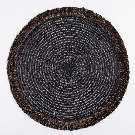 A set of napkins 2 pcs. Dolyana "Brill", central black, d 38 cm-1