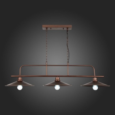 Suspended chandelier ST LUCE. SL265.403.03. Ssarno. 3x60 watts, E27, 85x33.5 cm, coffee color-2