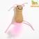 Soft toy for cats with cat's mint and downy tail "caterpillar", pink