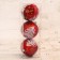 Set of balls plastic D-8 cm, 3 pcs "Forest beauty" red-white