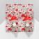 Earrings Plastic "Fleet", red-white color in silver