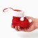 Gift packaging "Boot", a bow with pompons and a white edge