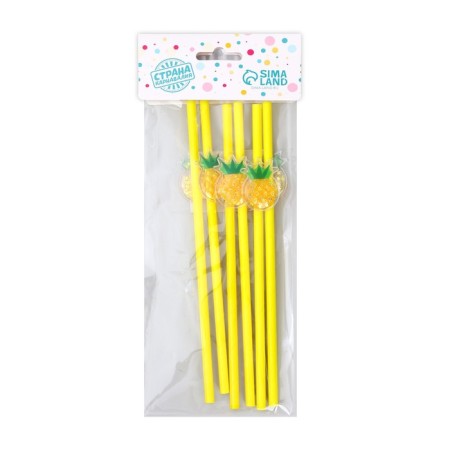 Pineapple cocktail tubes, set, 6 pcs-1