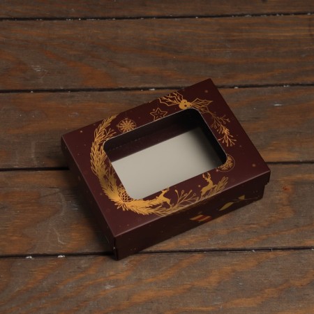 The box is folding, the lid is, with the “New Year's fairy tale” window 16.5 x 12.5 x 5.2 cm-1