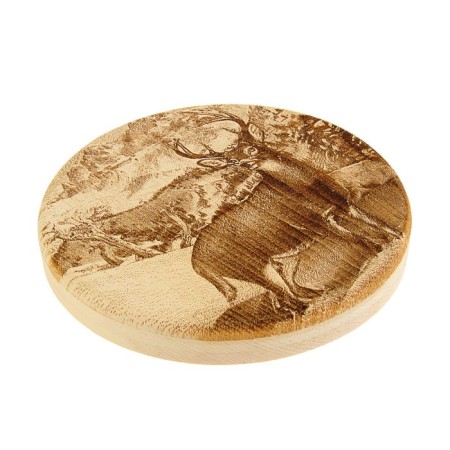 Board from the massif “deer”, round, 18 × 18 cm-1
