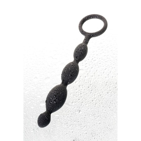 Anal chain Toyfa A-Toys S, silicone, black color, 19.5cm-7