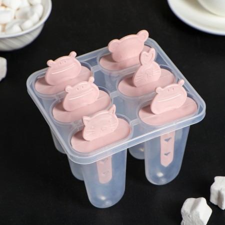 Ice Cream Form "Muzzle", 11 × 11 × 11 cm, 6 cells, color mix-2