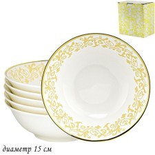 Set of salad bowls Lenardi Damask, D = 15 cm, 6 pcs