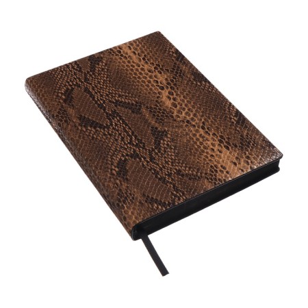 Diary Leduced A6+, 160 sheets of Escalada, soft cover of artificial leather, lies, cream block 70g/m2, brown-2