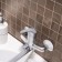 Bath mixer RMS SL128-006E, single-leaf, with shower, rotary surveillance, chrome 434147