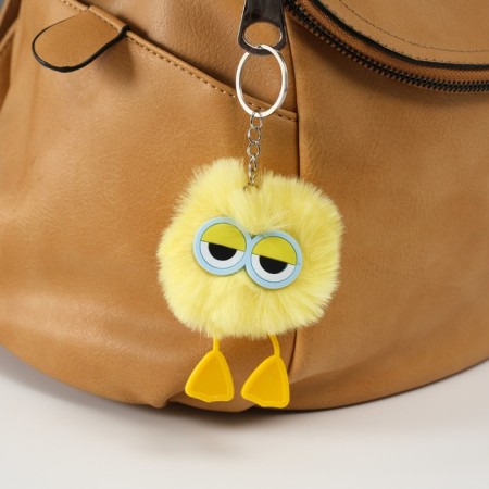 Fluffy on the “hard worker” ring yellow 7.6x6x6 cm