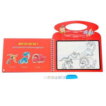 A book for drawing with water "Dino", with a marker-1