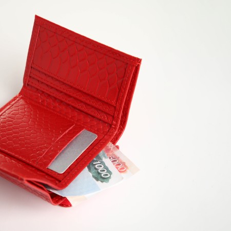 Women's wallet with lightning, red color-6