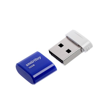 Flash drive Smartbuy Lara, 32 GB, USB2.0, th Up 25 MB/s, PBU up to 15 Mb/s, blue