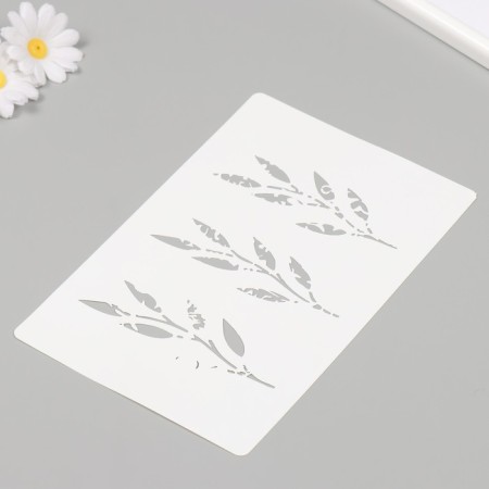 Plastic stencil "branches" 16x24 cm-1