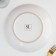 Ceramic “Watercolor” plate, 22.5 cm, white color