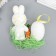 Decor "Bunny with egg and carrot in sprinkle" set of 12 cm