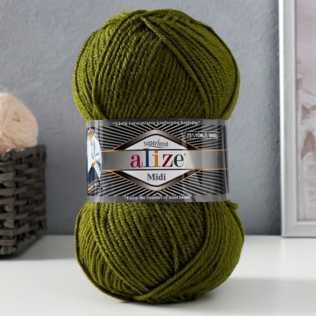 Yarn "Superlana Midi" 25% wool, 75% acrylic 170m/100g (620)
