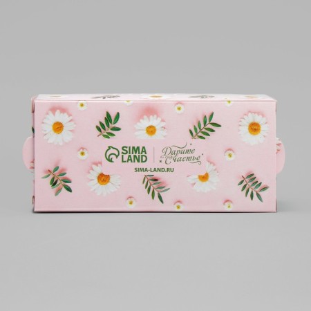 Box for Makarun, confectionery packaging "Chamomile", 12 x5.5 x 5.5 cm-5