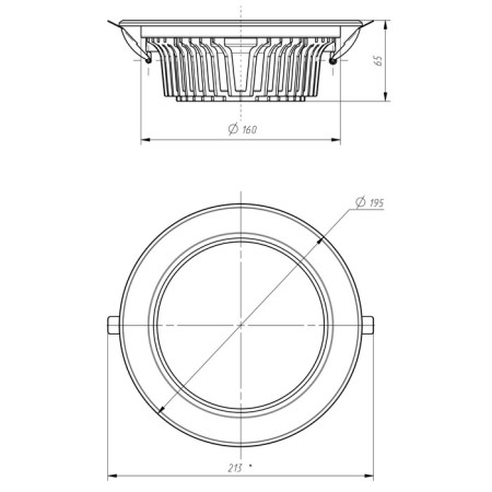 Daunlate lamp LED era SDL-1, 195x195x65 mm, IP40, 30W, 3200LM, 3000K, white-1