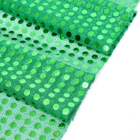 Surfacing for needlework, a net with sequins, the color is green, 47.5 × 50 cm-2