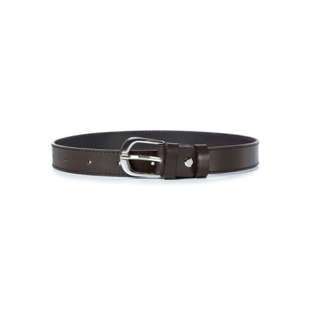 Children's belt - 1 river, genuine leather, brown, 70x0.3x2.5 cm