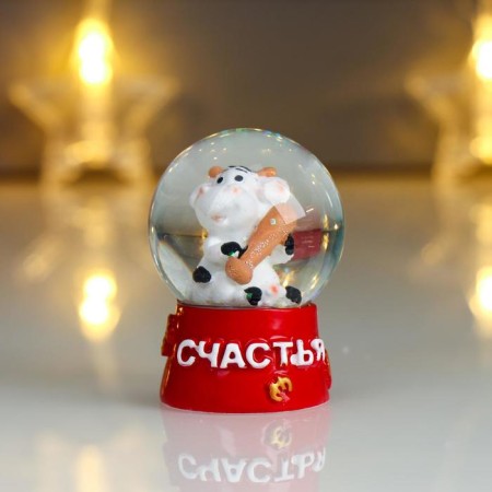 Souvenir Polystone Water Ball "Bull-Malysh" MIX 6x4.3x4.3 cm-1