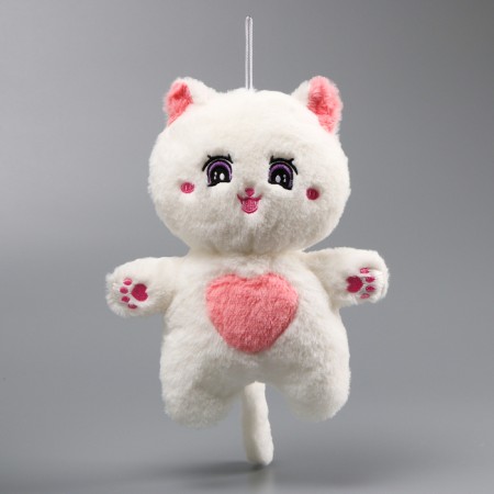 Soft toy "cat", 24 cm, white color-4