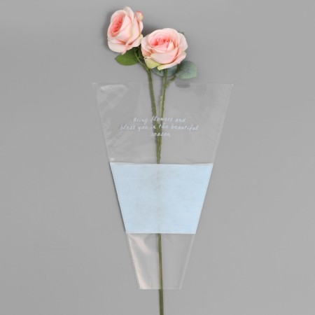Packet stoop for flowers, with non -woven material, 26+7x37 cm, blue-1