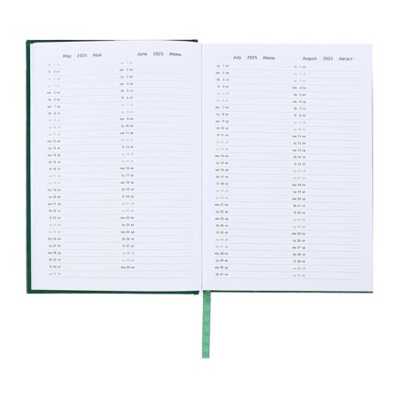 Dated diary 2024, A5, 176 sheets, Attomex.orion, Bumvinyl cover, Lasse, Blok 70 g/m2, Green-8
