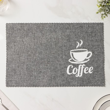Набор салфеток сервировочных Доляна Coffee, 4 шт, 44×29 см, цвет серый-4