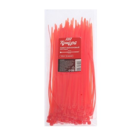 Clot of nylon tundra Krep, for screed, 3.6x200 mm, red, in packaging 100 pcs.-4