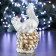 New Year's figure "Squirrel on the bump" silver, 7x10x18cm