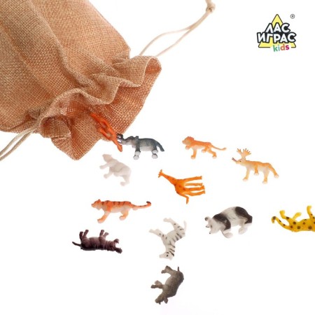 Board game "Loto Animals", a set of plastic animals-3