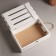 Gift box 30 × 20 × 10 cm wooden with a folding lid, with a lock, pen, white