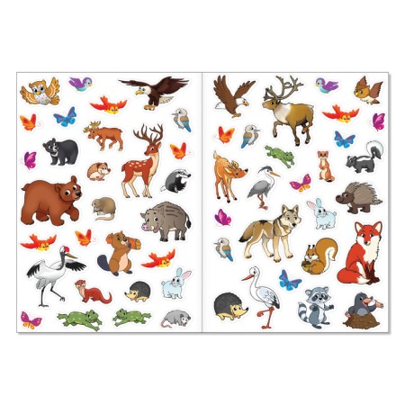 Reusable stickers set “What are the animals”, A4, 2 pcs.-2