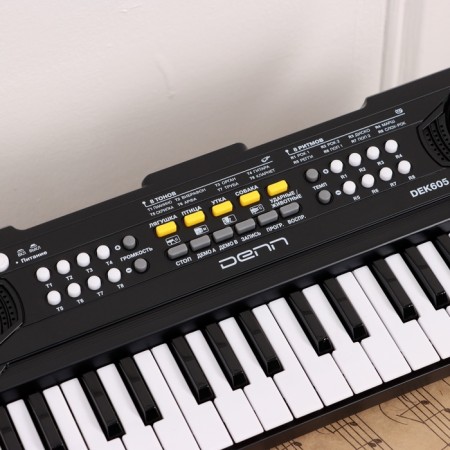 DENN DEK605 mini synthesizer, 8 timbres, polyphony 4 notes, 37 keys-1