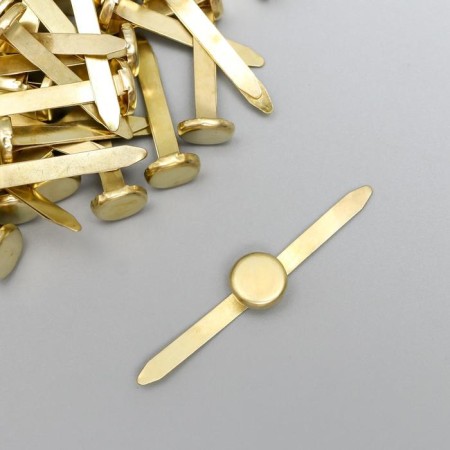 Brads for creativity metal "gold" set 50 pcs 2.5 cm