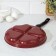 Happy Heart, d = 26 cm, plastic handle, anti -stick coating, burgundy color