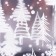 New Year. Box gift New Year's folding PVC "Christmas tree in the forest" 6 x 6 x 10 cm.