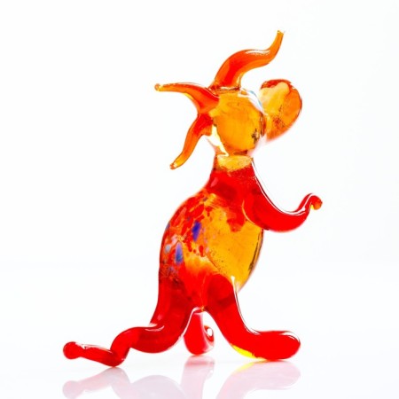 Figure made of glass "Dragon" 7x8x4cm, mix-4
