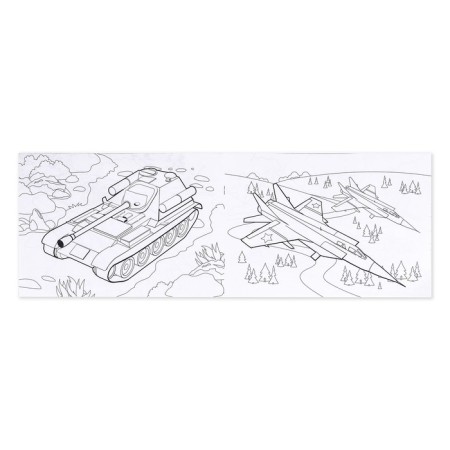 Coloring for boys "Military equipment", 16 pp., A4 format-1