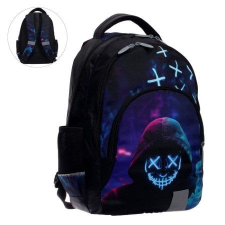 Youth backpack, 44 x 30 x 17 cm, ergonomic back, calligrata p "Mask"-7