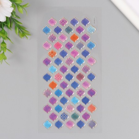 Stickers for creativity plastic "Violet tile" 9.3x20.4 cm-1